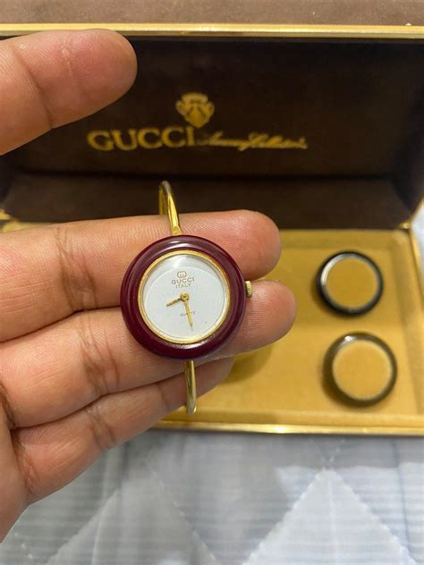 gucci watch bezel replacement|Gucci vintage watch changeable bezel.